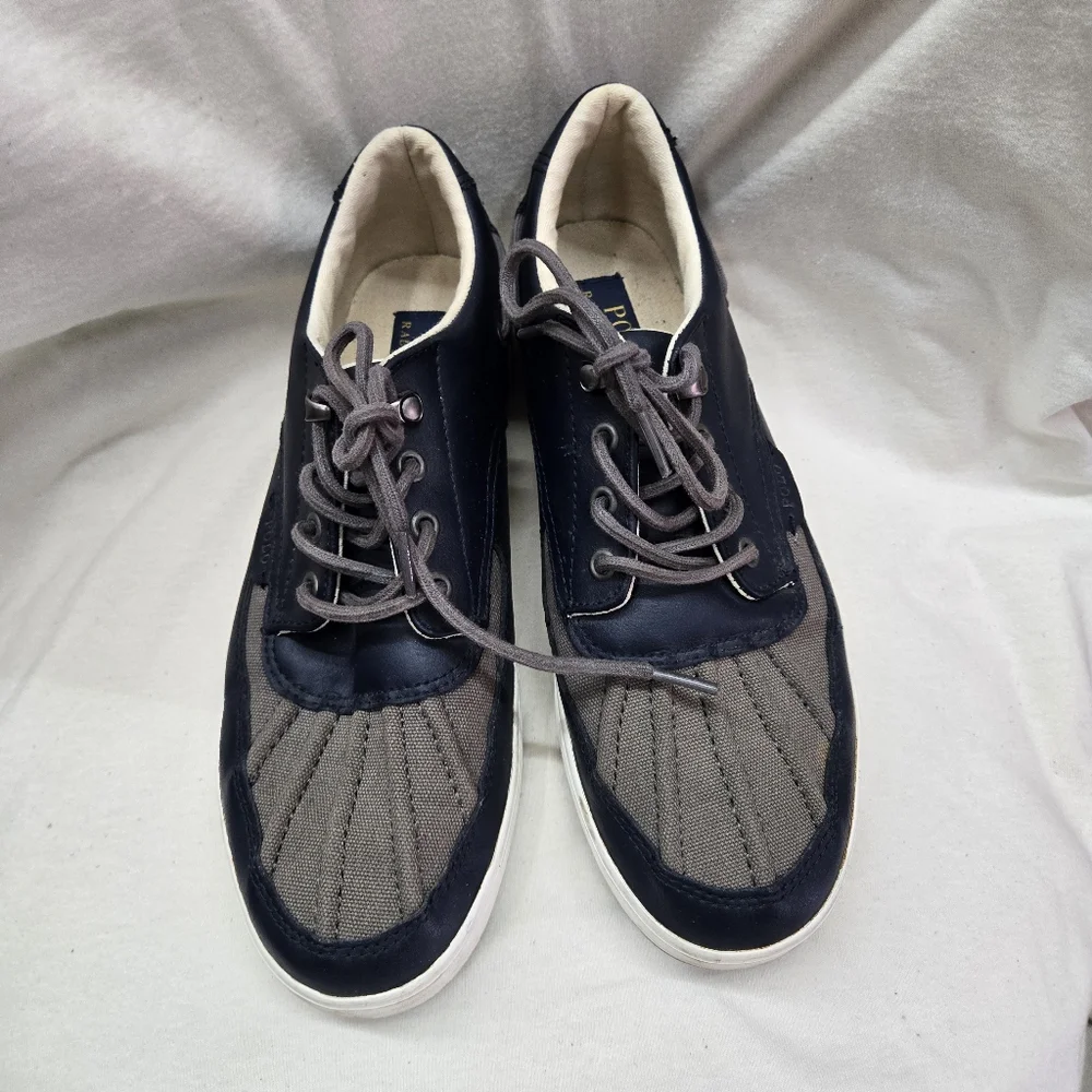 Polo by Ralph Lauren Men's Navy and Gray Casual Shoes. Size 8.5